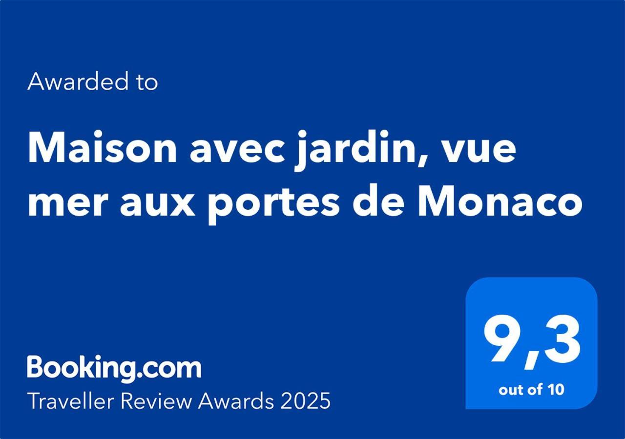 Maison Avec Jardin, Vue Mer Aux Portes De Monaco Beausoleil Extérieur photo